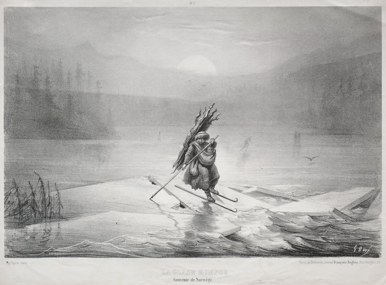 The Breaking Ice, Souvenir of Norway by Gustave Dore