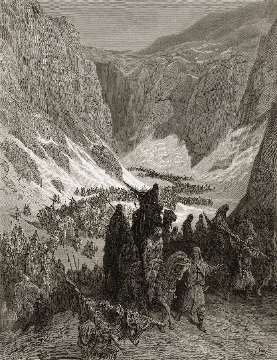 The Christian Army in the Mountains of Judea, illustration from 