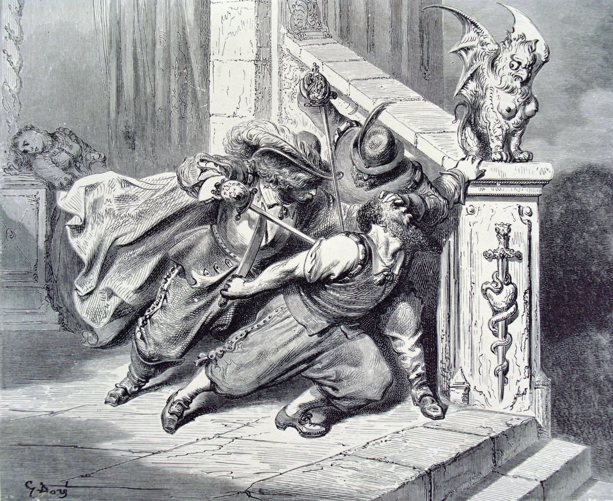 The Death of Bluebeard, Illustration for 
