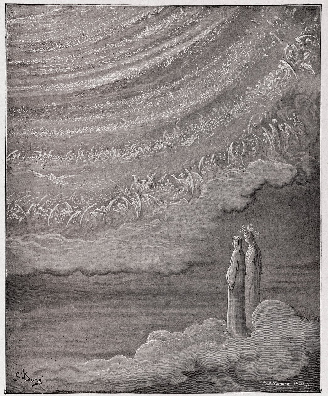 The Divine Comedy, Paradiso, Canto 28: The scintillating host of heaven - Illustration by Gustave Dore by Gustave Dore