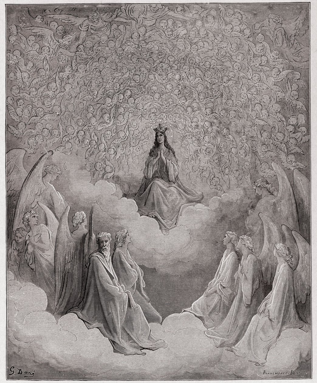 The Divine Comedy, Paradiso, Canto 31: The queen of heaven - by Dante Alighieri (1265-1321) - Illustration by Gustave Dore (1832-1883) by Gustave Dore