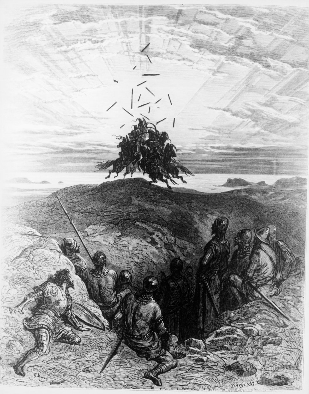 The Frenzy of Orlando by Gustave Dore