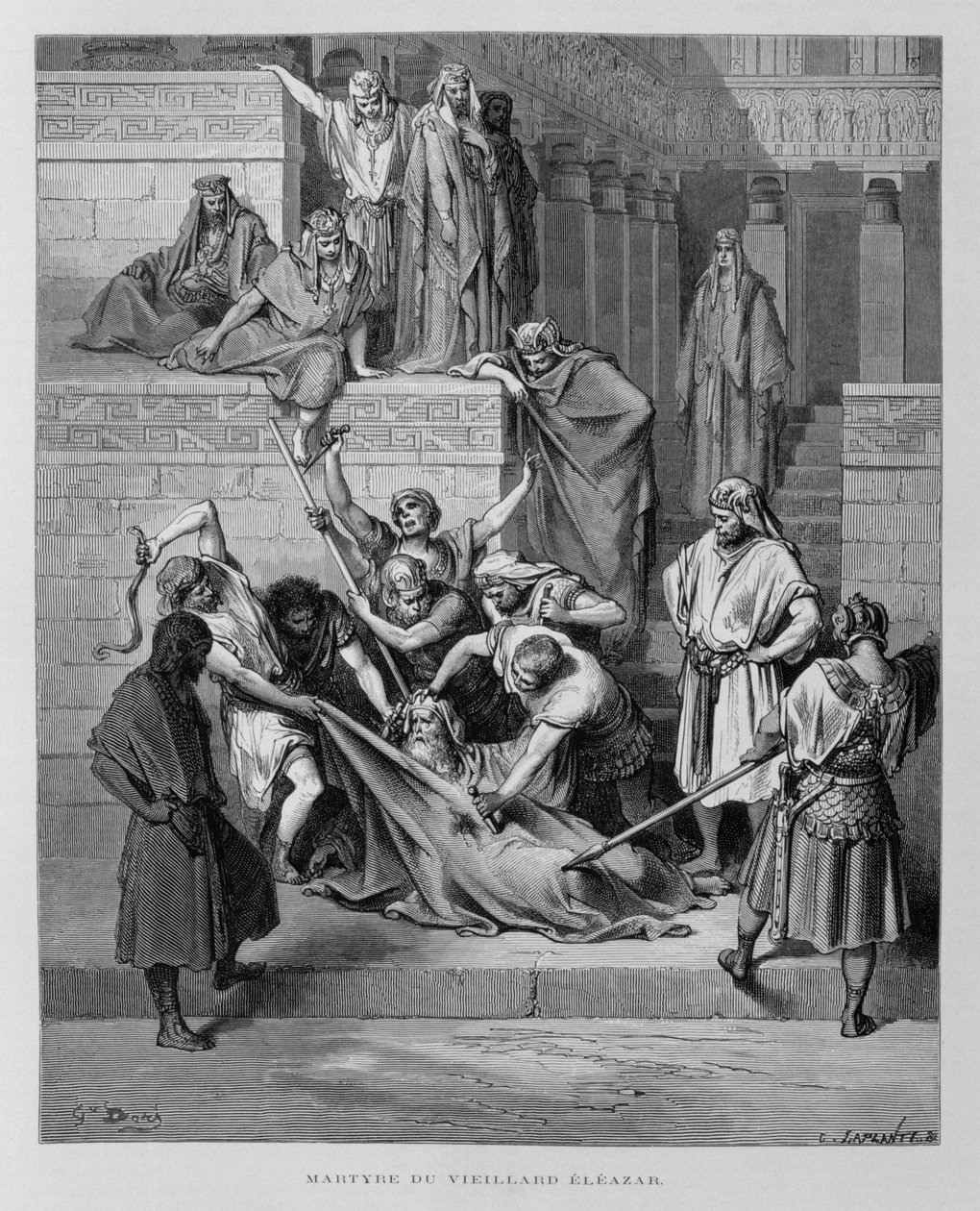 The Martyrdom of Eleazar (Illustration from the Dore Bible) by Gustave Dore