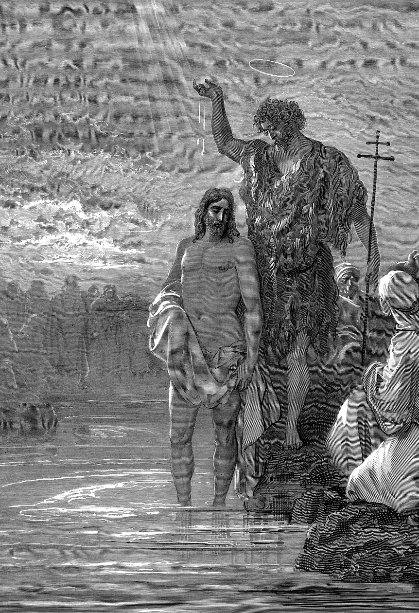 The baptism of Christ by Gustave Dore