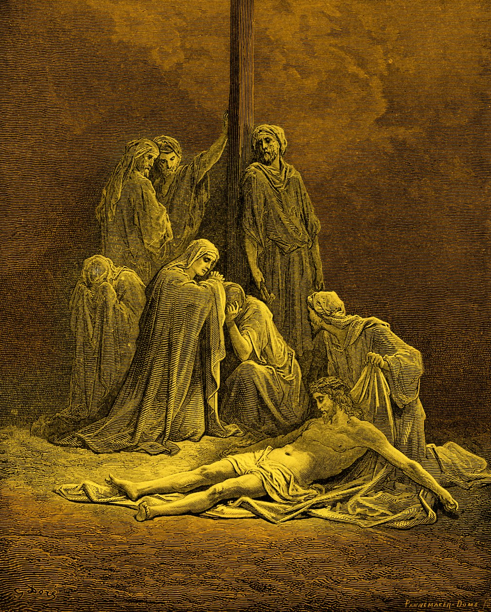 The dead Christ - Bible by Gustave Dore