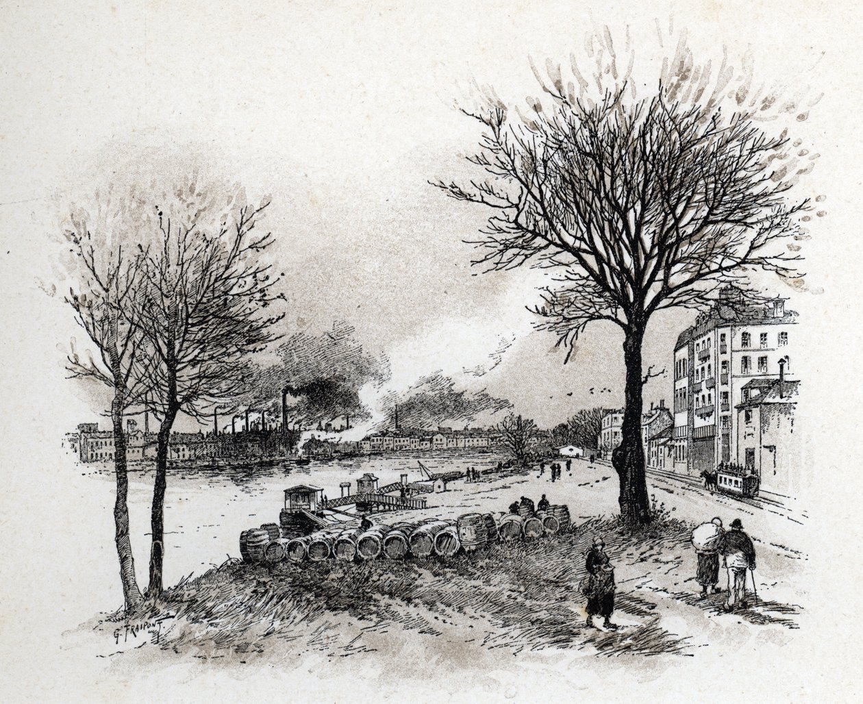 View of Ivry-sur-Seine by Gustave Fraipont