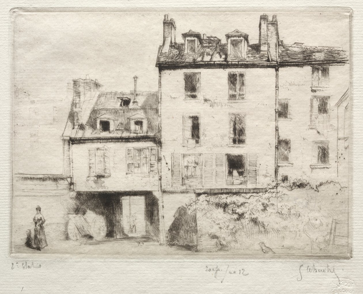 La rue Lacépède: the Courtyard of the Steelworker Cottens by Gustave Leheutre