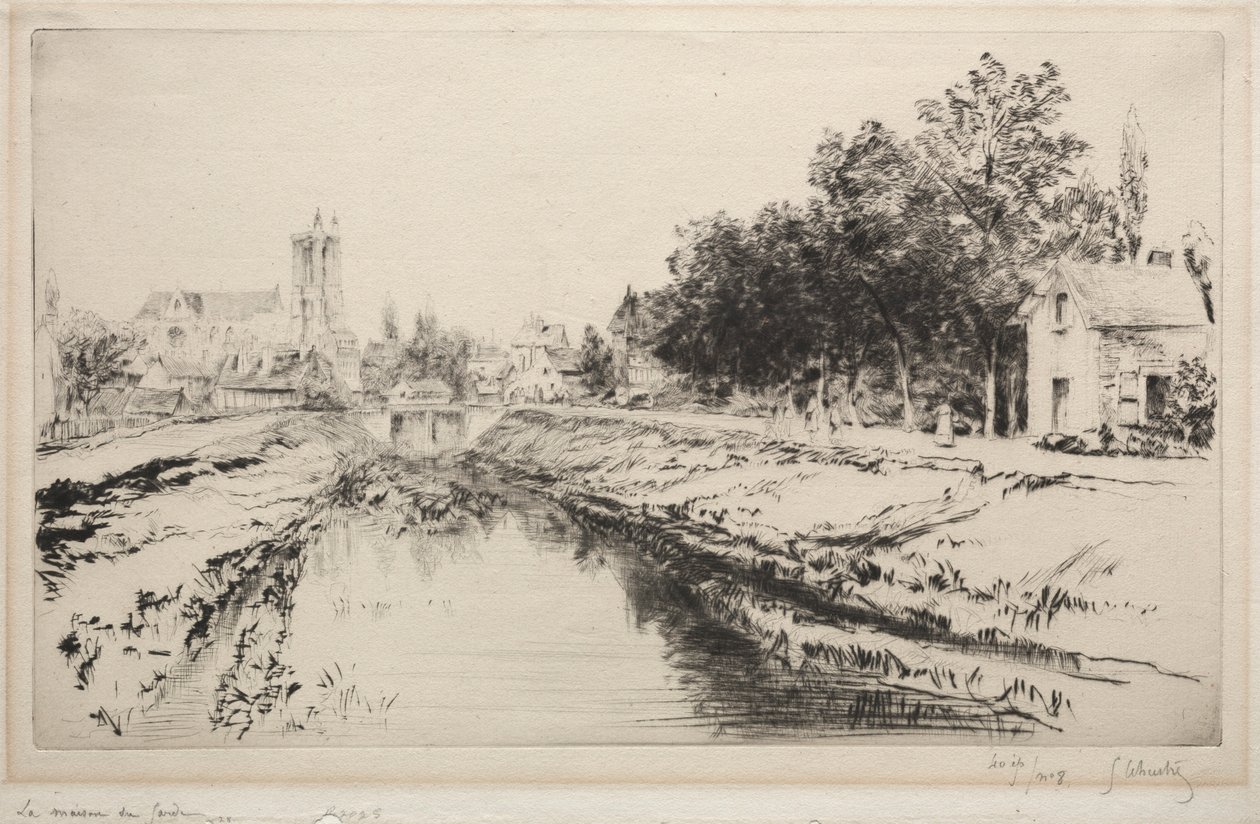 The Guardhouse, Troyes, 1901 by Gustave Leheutre