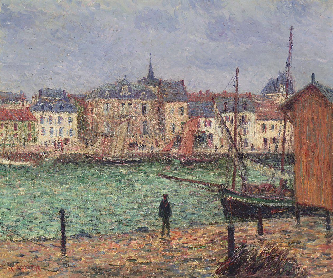 The Harbour of Pornic, High Tide by Gustave Loiseau