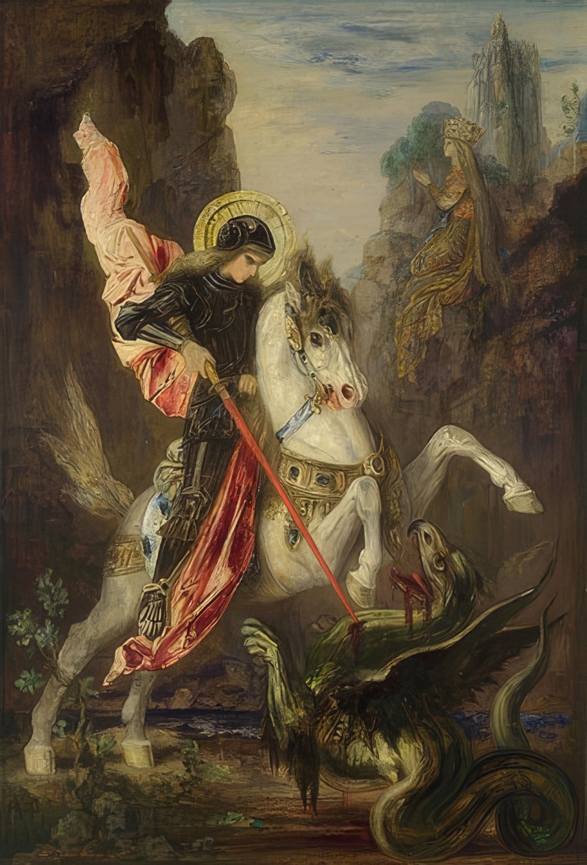 Saint George and the Dragon, 1889-90 by Gustave Moreau