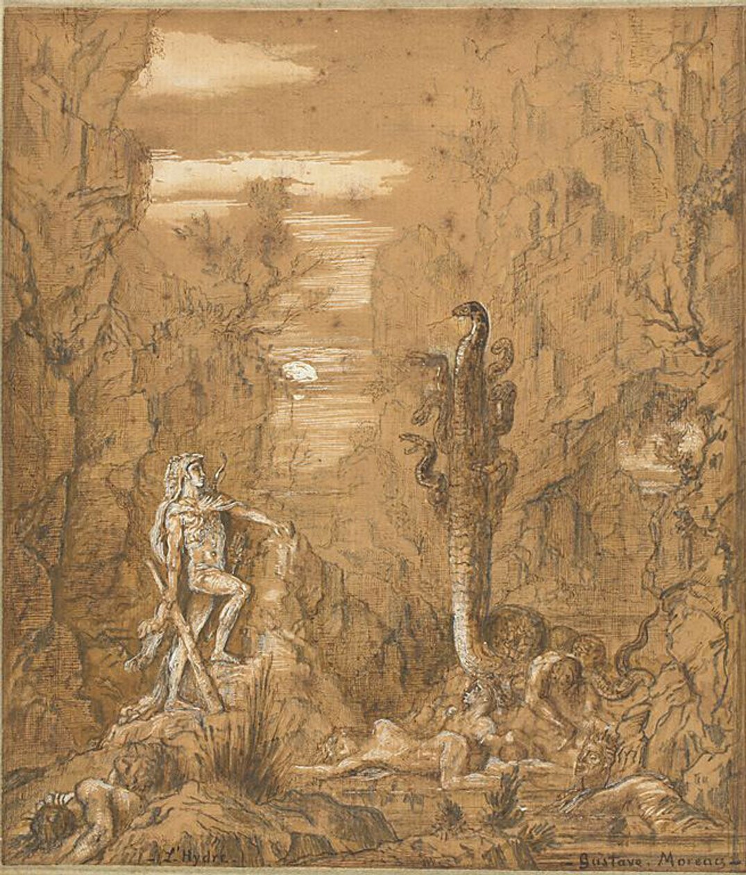 Hercules and the Lernaean Hydra by Gustave Moreau