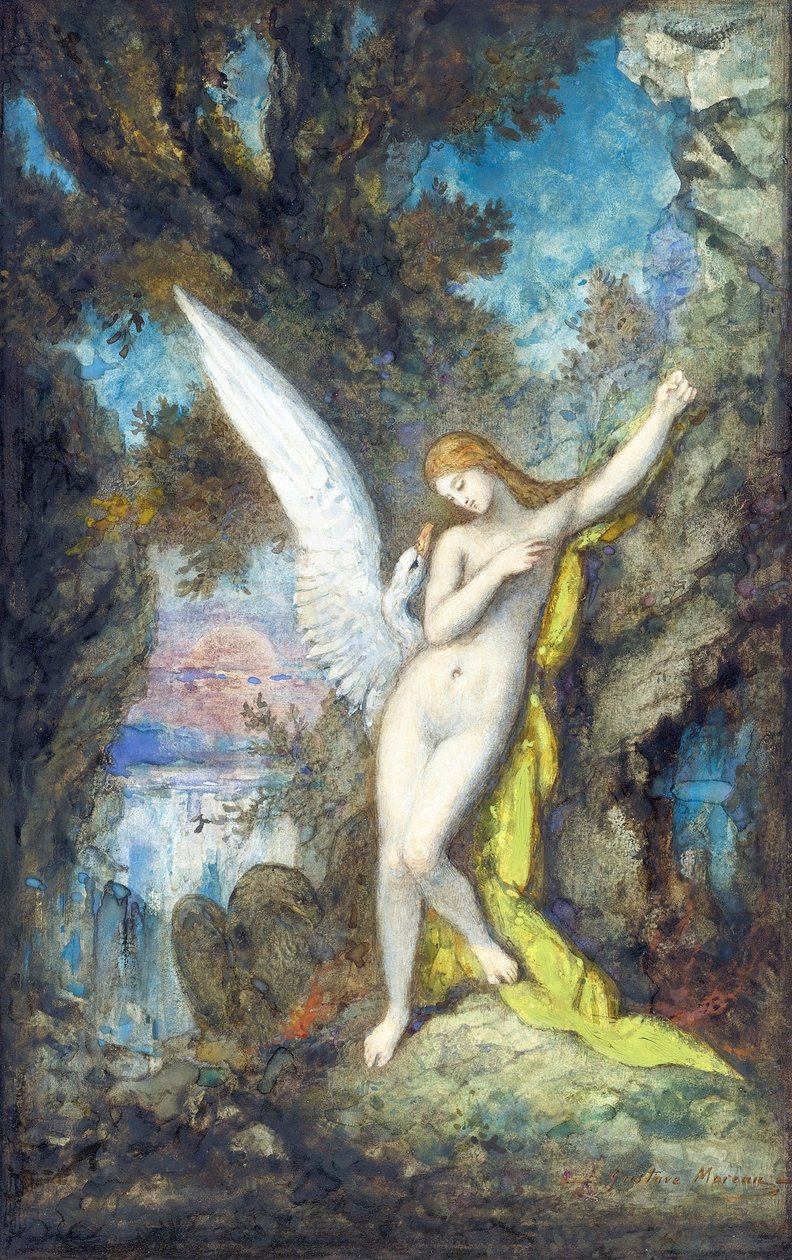 Leda and the Swan by Gustave Moreau