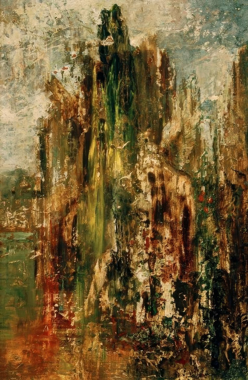 Landscape. Sketch (at the Sphinx) by Gustave Moreau