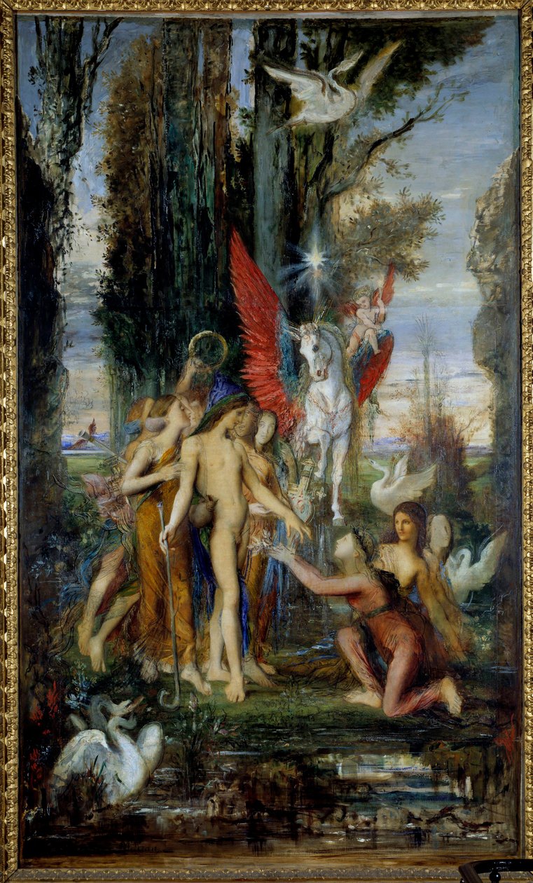 The Greek poet Hesiod (8th century BC) and the Muses by Gustave Moreau