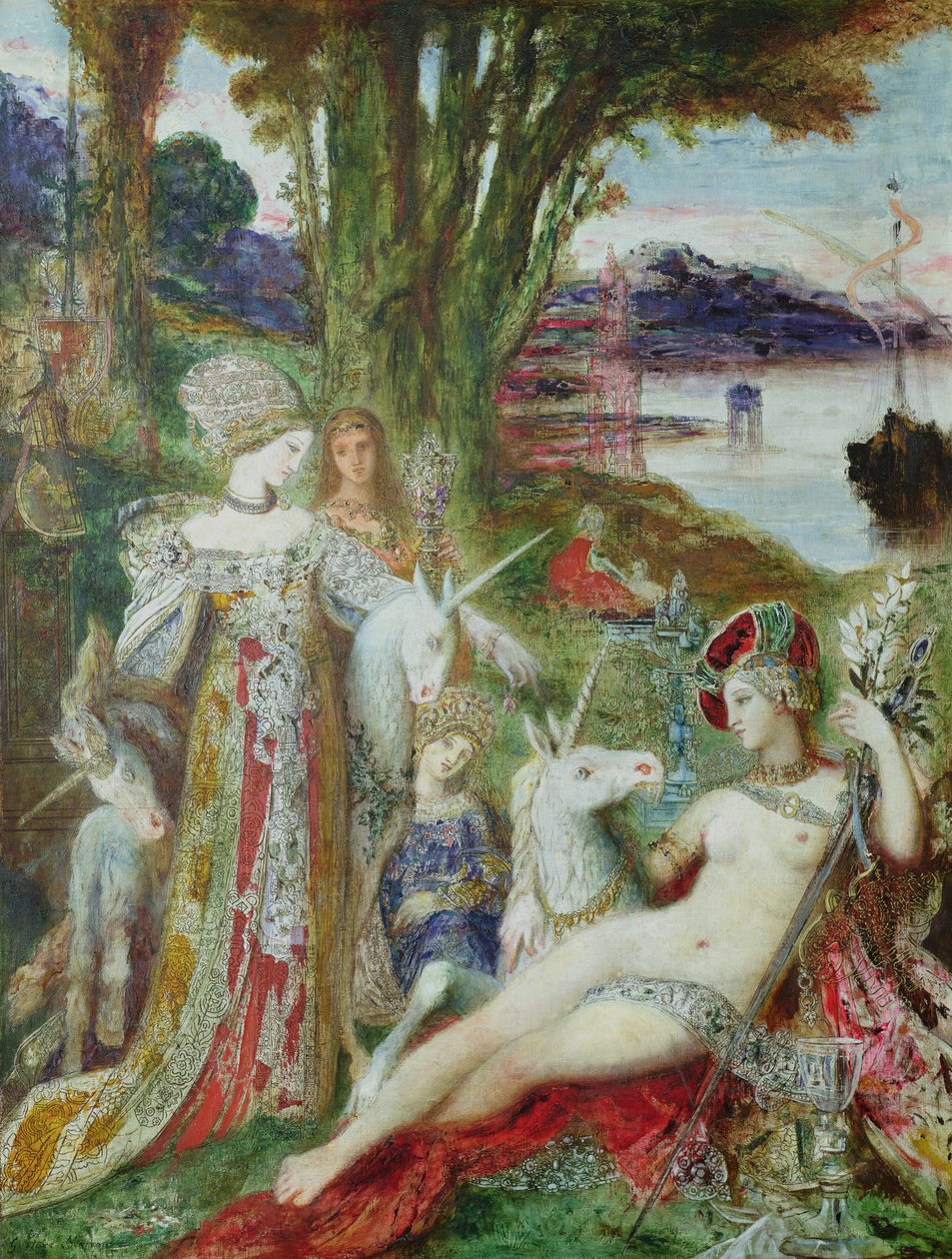 The Unicorns by Gustave Moreau