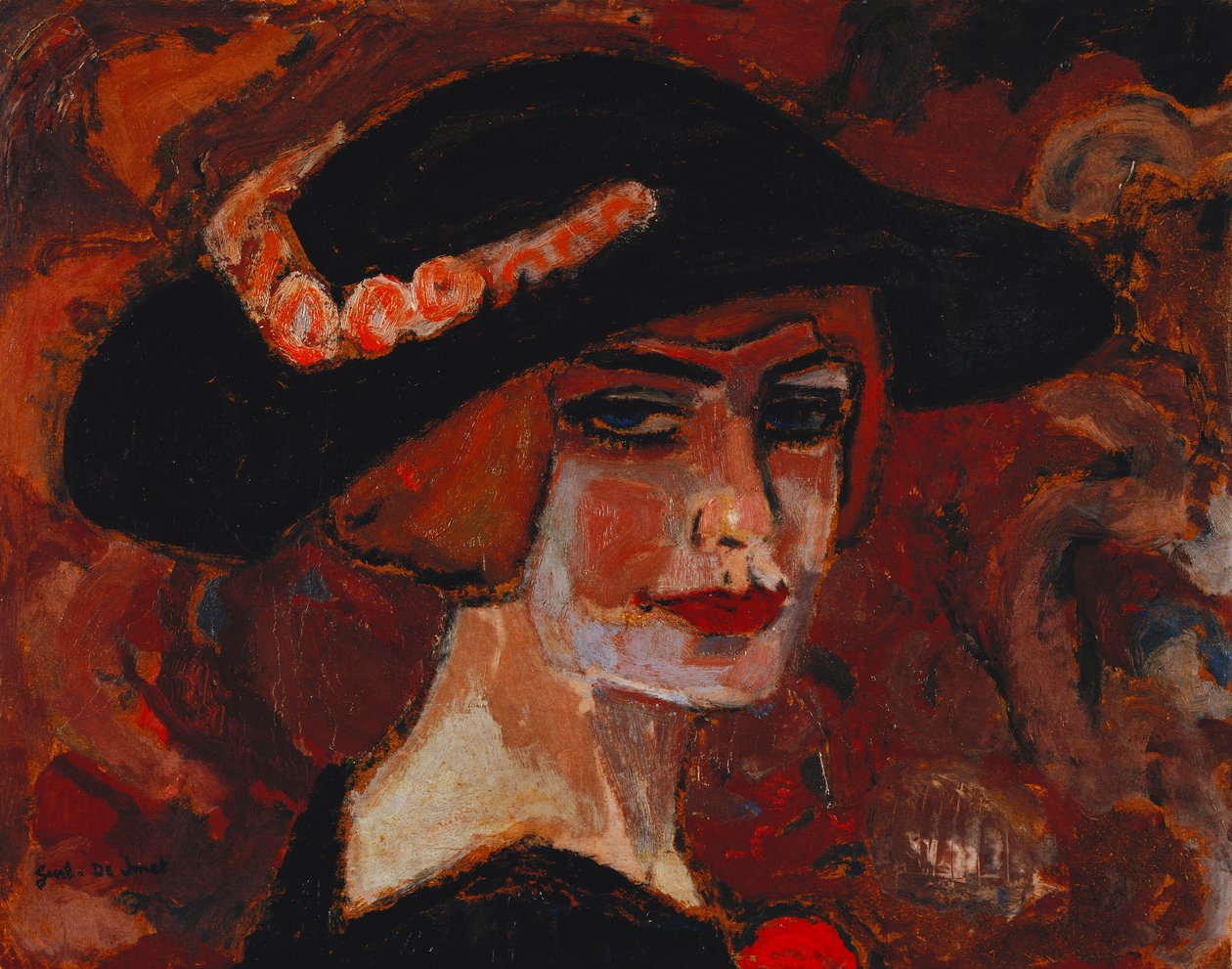 Young Woman with a Hat by Gustave de Smet