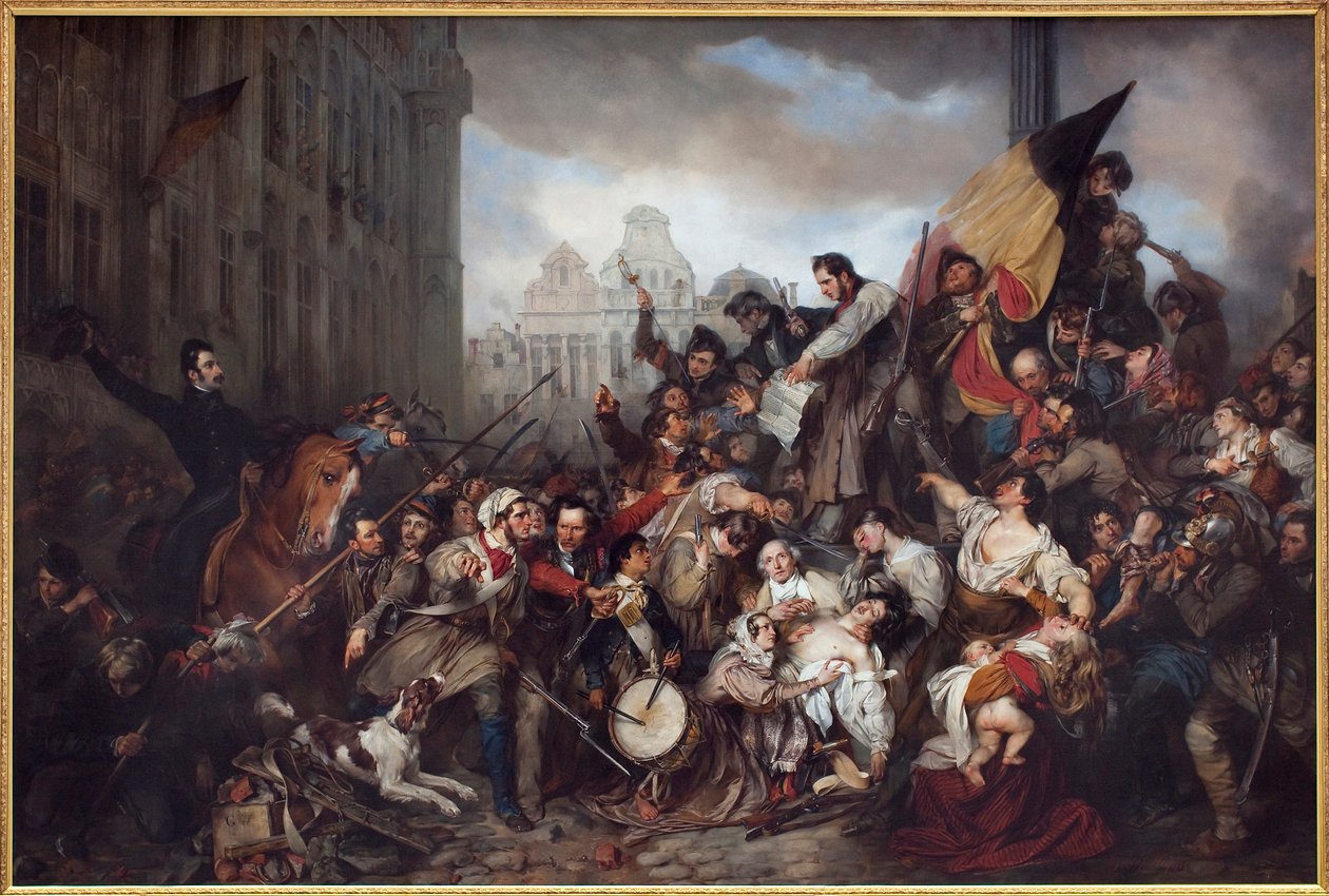 The Belgian Revolution of 1830, 1835 by Gustave Wappers