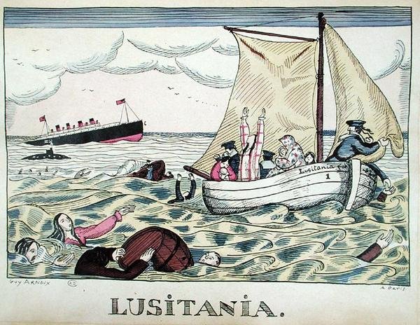 The Sinking of the Lusitania, 7th May 1915 by Guy Arnoux