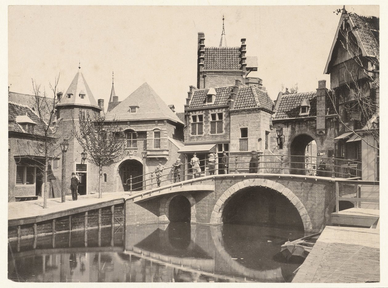 View of a Canal in Amsterdam During the World Exhibition of 1895 by Guy de Coral and Co.