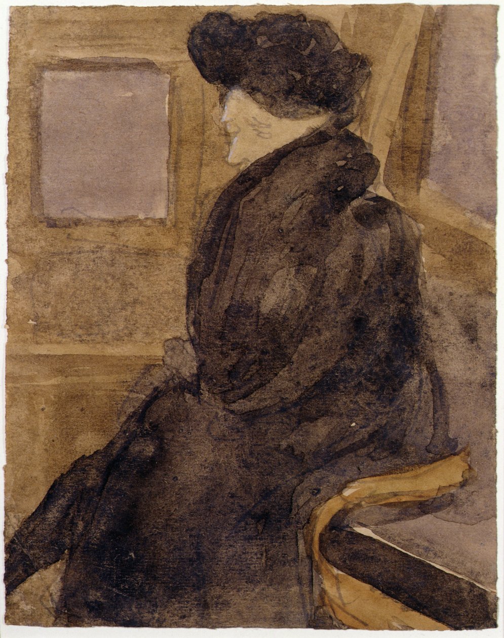 Old Woman in a Tramway by Gwen John