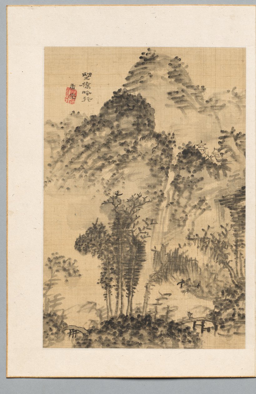 Wild Bridge, Poets Walk, late 18th-early 19th century by Uragami Gyokudo