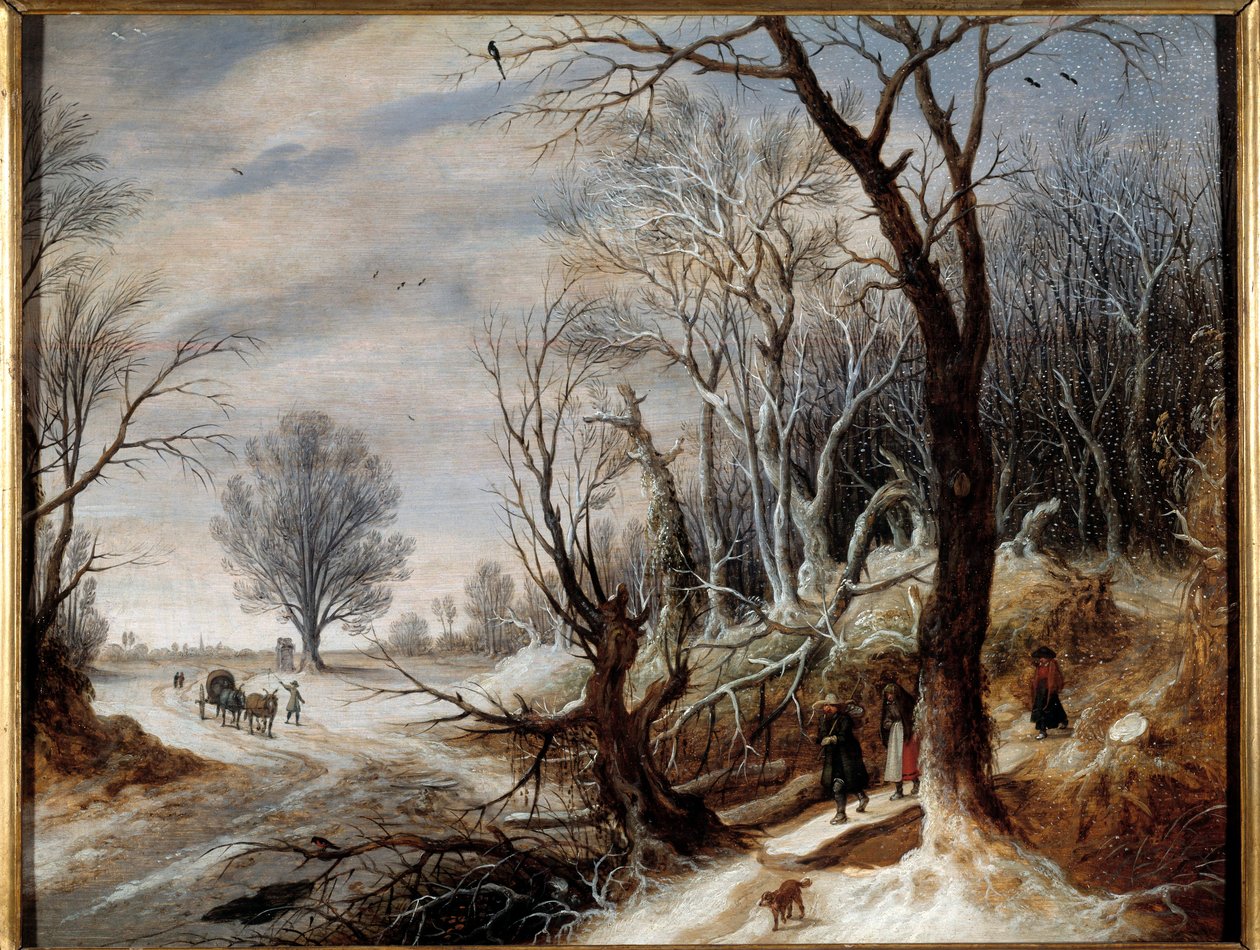 Snow Landscape by Gysbrecht Lytens or Leytens