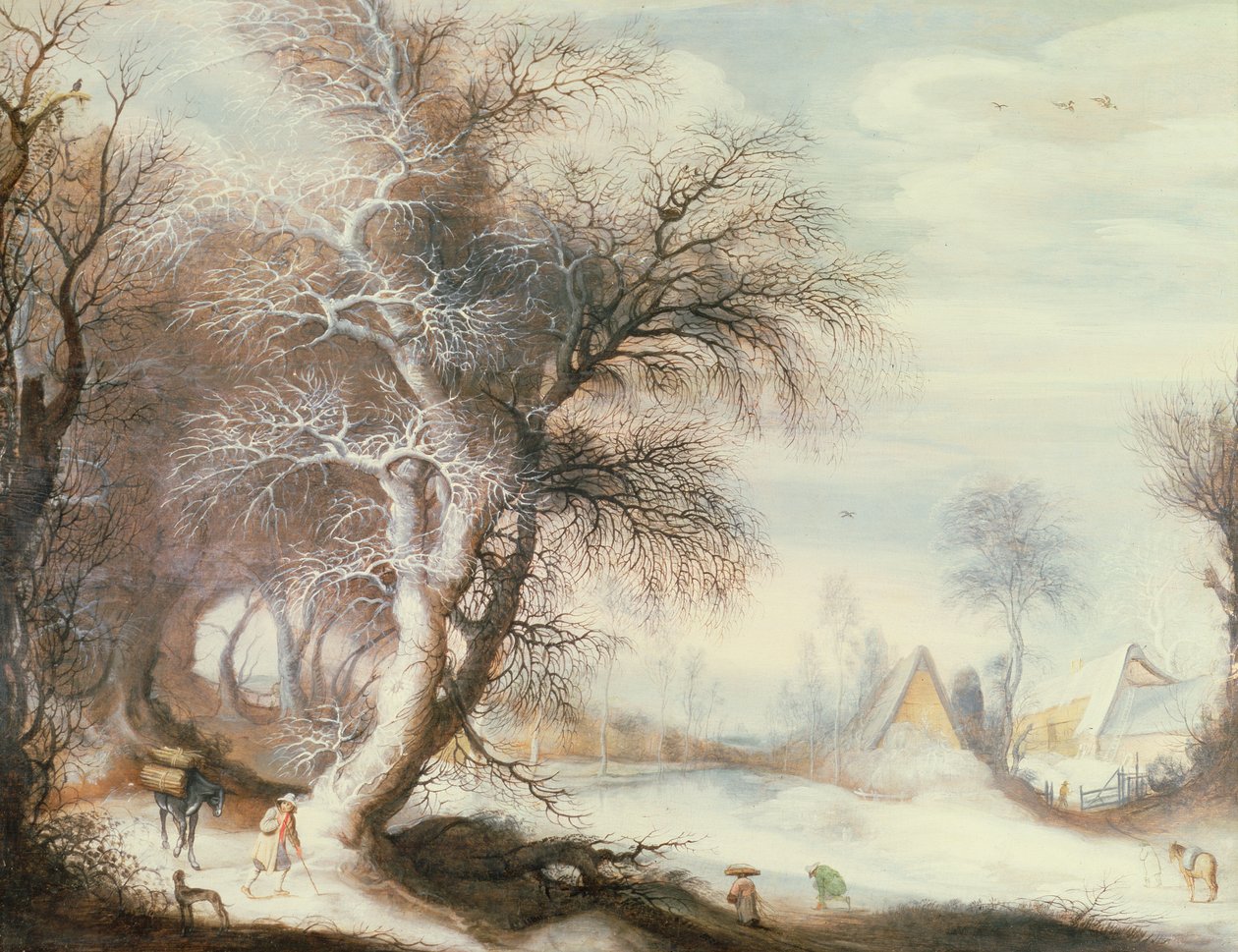Winter Landscape by Gysbrecht Lytens or Leytens