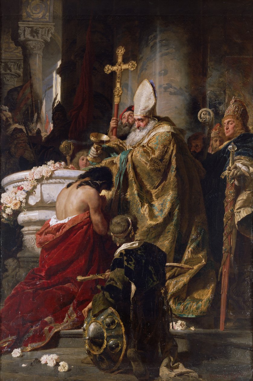 The Baptism of Vajk by Gyula Benczúr