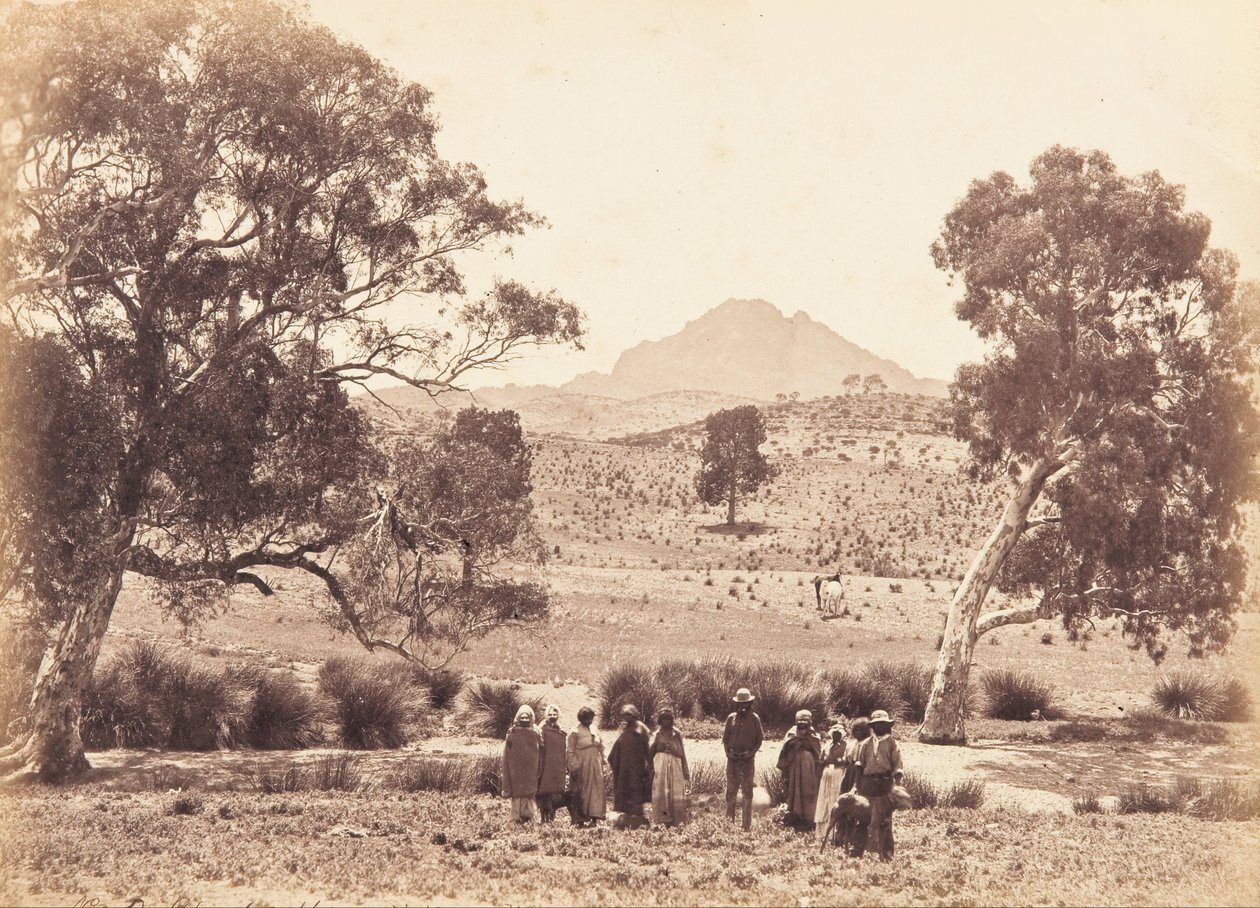 Patawarta with Aborigines in the Foreground by H. R. Perry