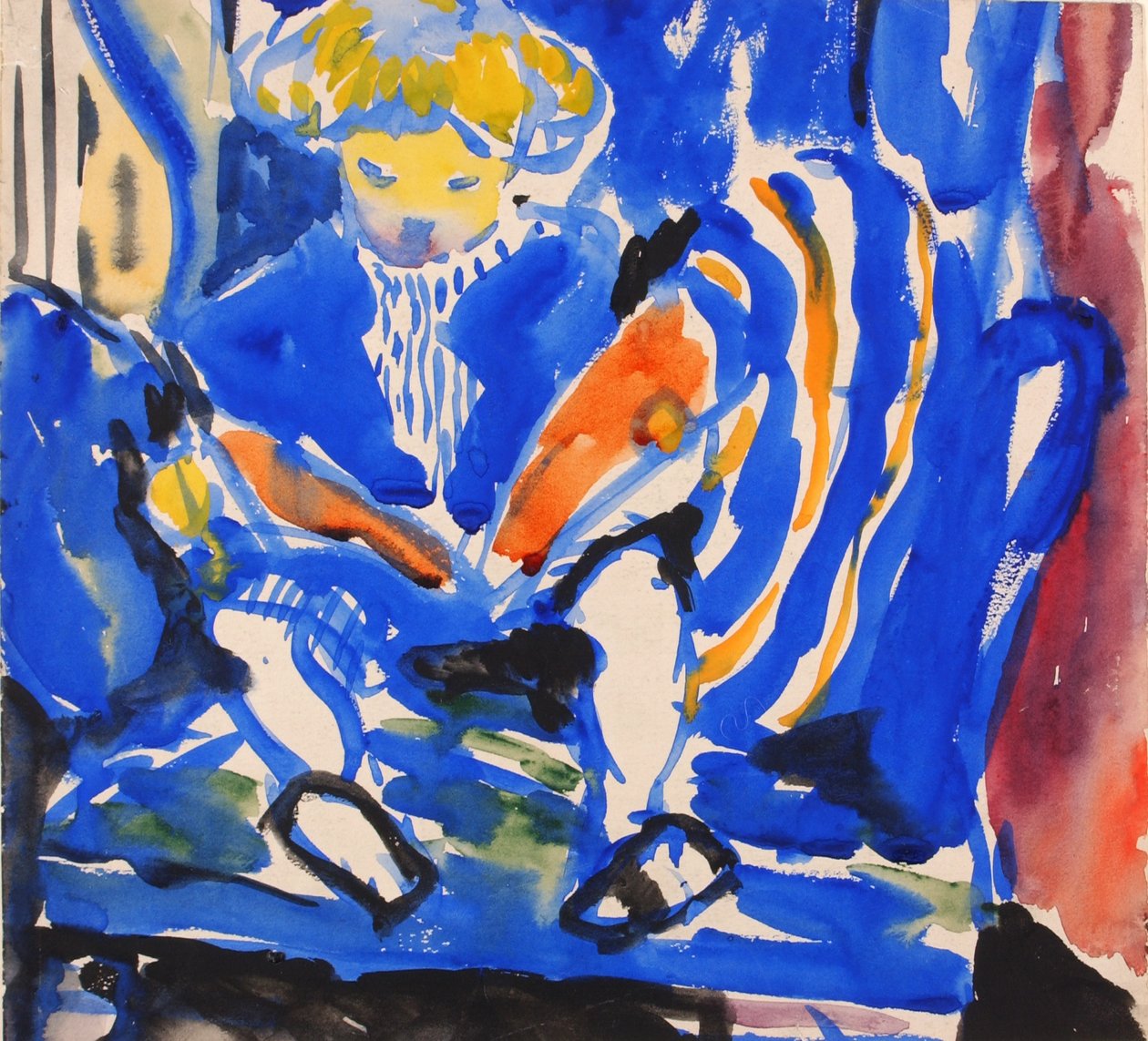 Child Reading by H. Lyman Sayen