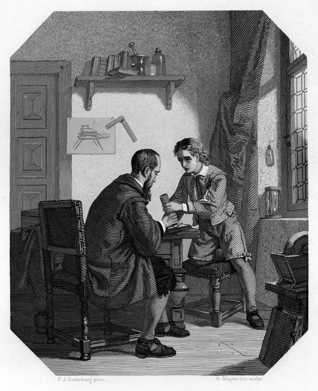 Hans Jansen and His Son Sacharias, c. 1870 by H. Sluyter