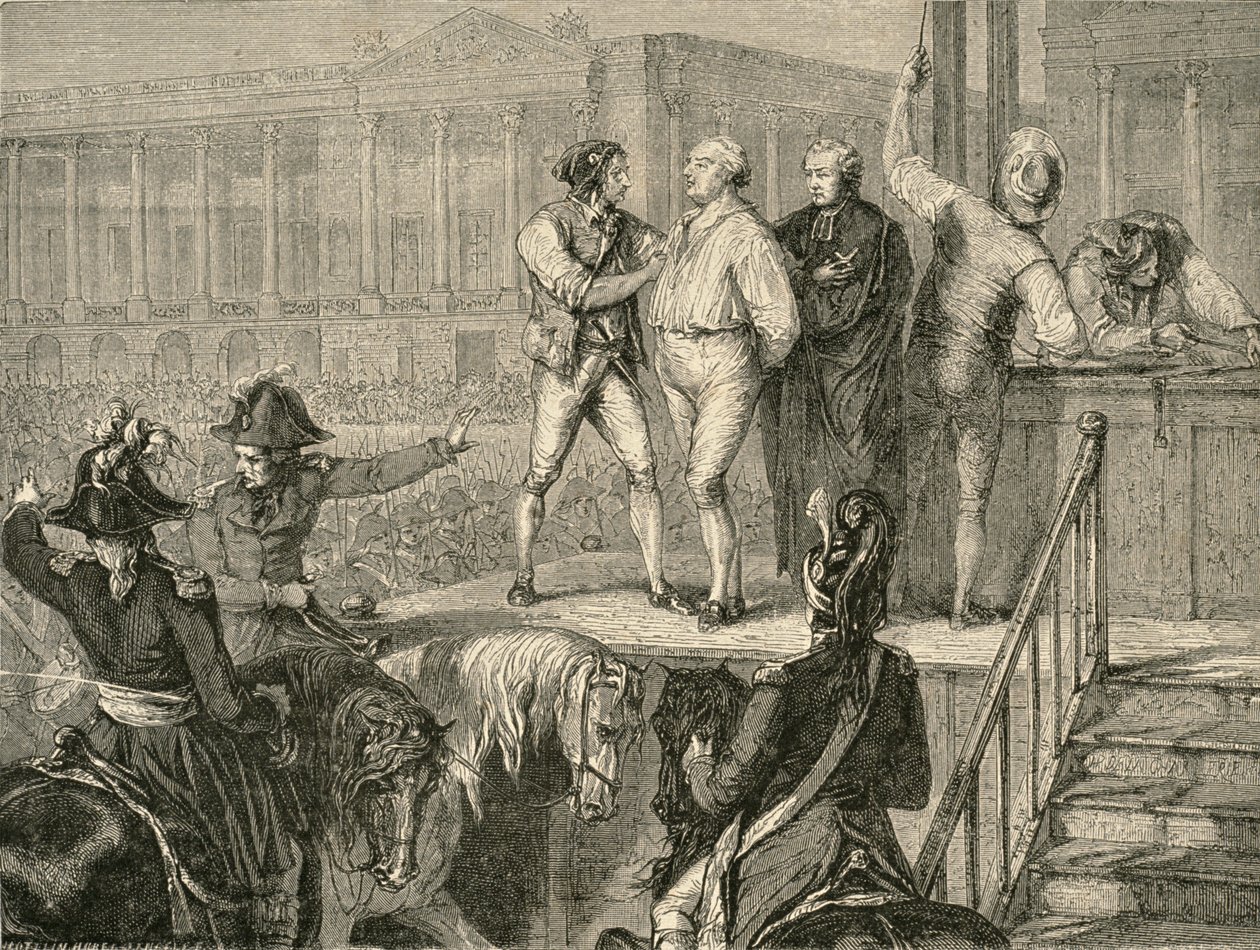 The Execution of Louis XVI on 21 January, 1793 by H. de la Charlerie