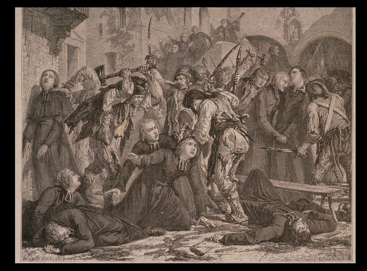 The Massacre of the Priests in September 1792 by H. de la Charlerie