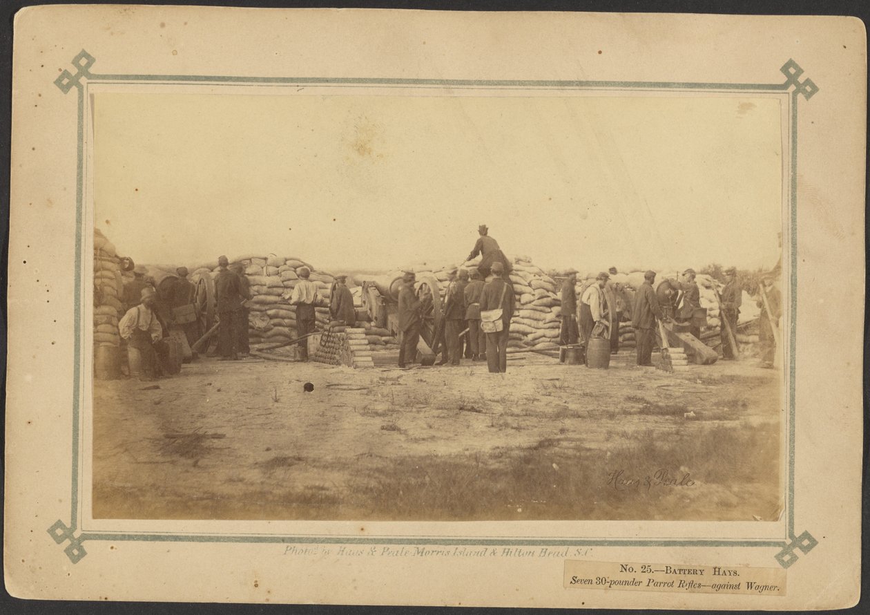Battery Hays, Seven 30-pounder Parrot Rifles, against Wagner by Haas and Peale