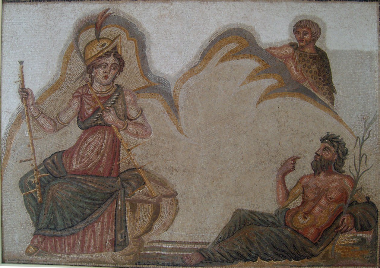 Mosaic Exhibited at the Neapolis Museum of Babeul-Tunisia by Habib M’henni