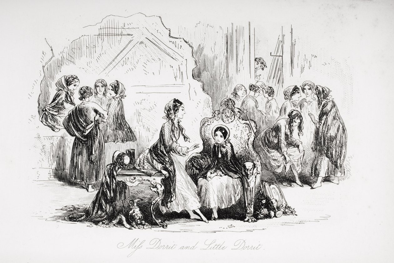 Miss Dorrit and Little Dorrit, illustration from 