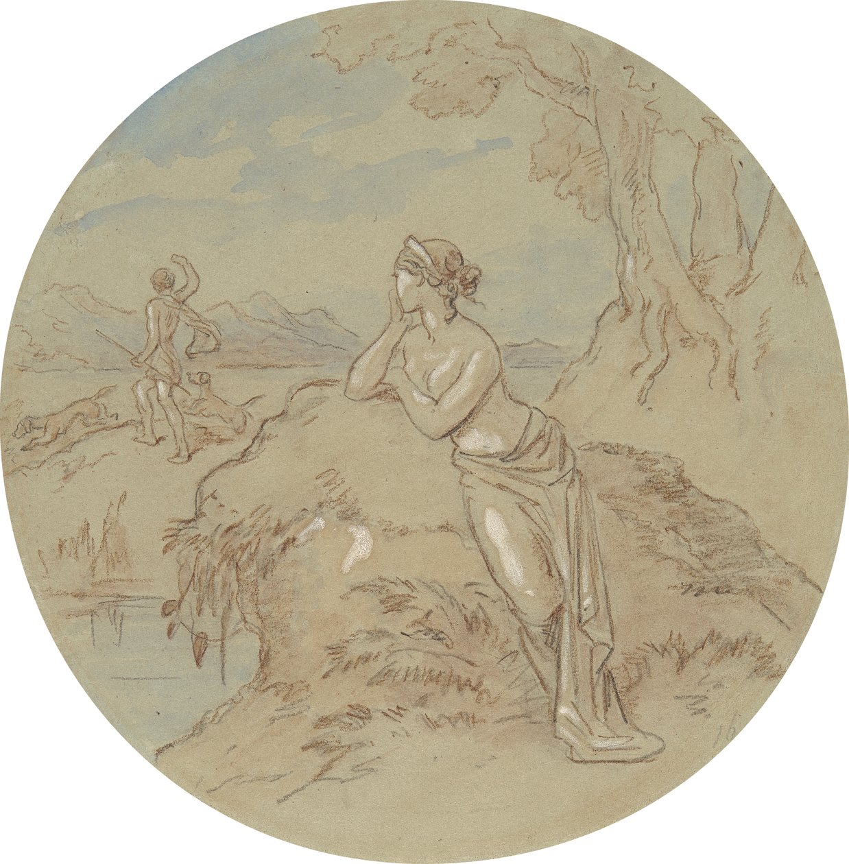 One of Eighteen Designs for a Series of Plates Illustrating Venus and Adonis by Hablot Knight Browne