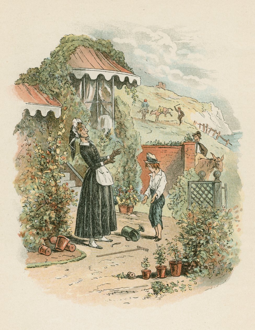 Scene from David Copperfield by Charles Dickens by Hablot Knight Browne