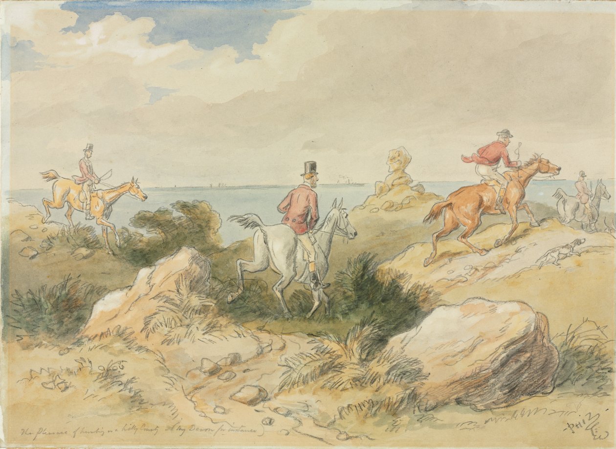 The Pleasures of Hunting by Hablot Knight Browne
