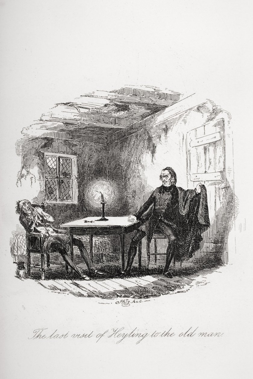 The Last Visit of Heyling to the Old Man by Hablot Knight Browne