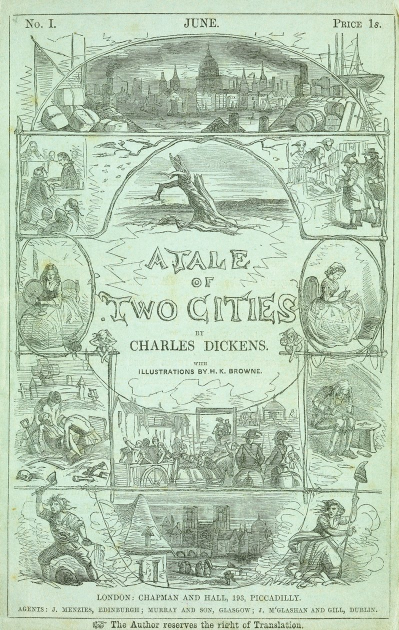 Title page from the first part of the first edition in serialised parts, of the book 