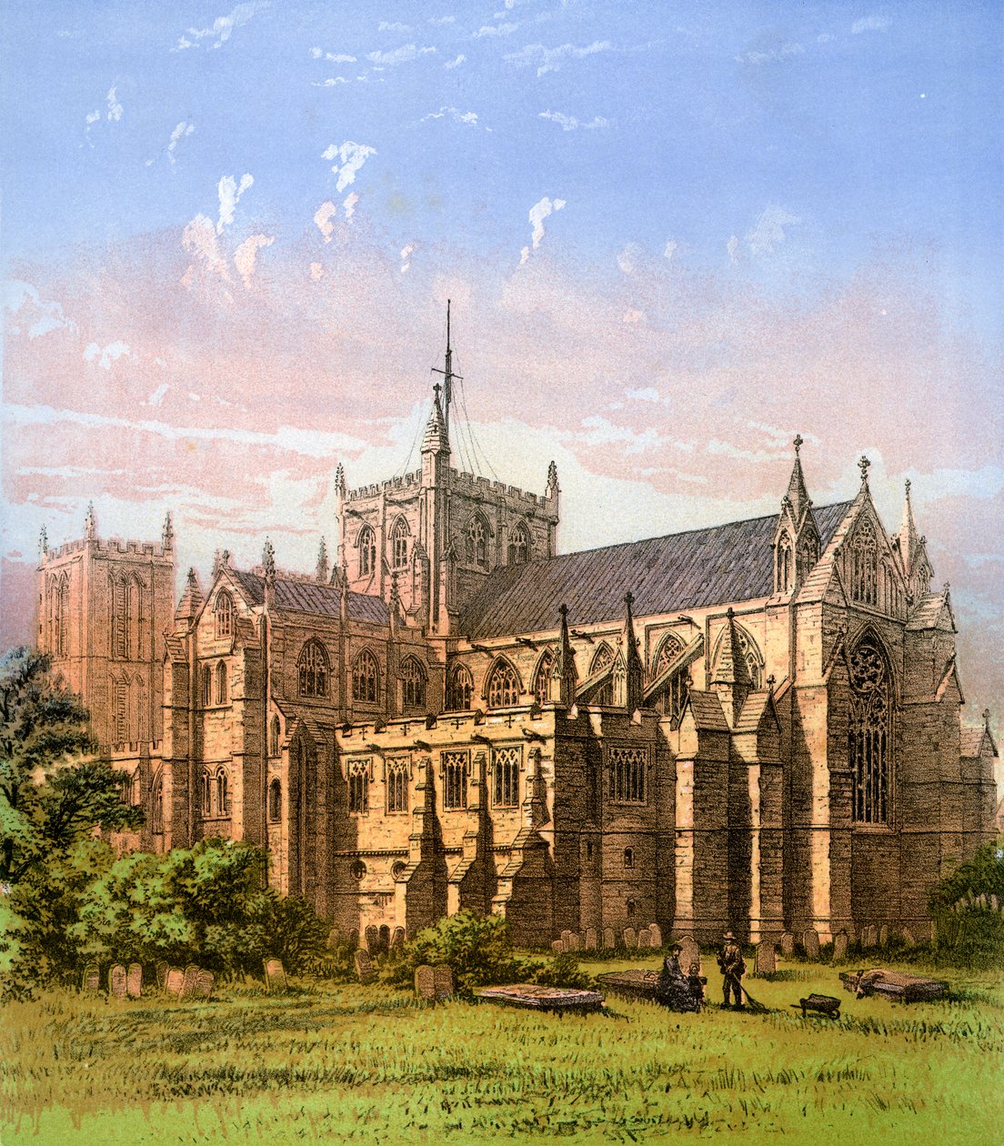 Ripon Cathedral, Yorkshire, c. 1870 by Hanhart