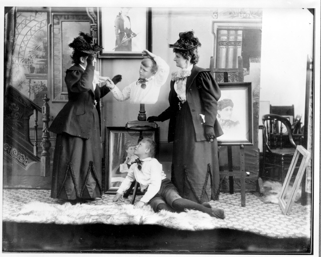 Multiple Exposure of Hannah Hatherly Maynard and Her Grandson Maynard McDonald by Hannah Maynard