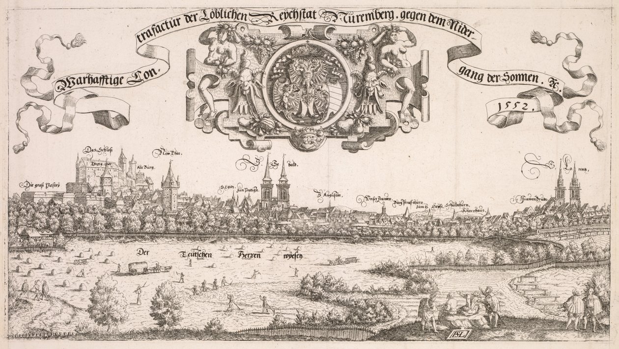 Panoramic View of Nuremberg: Center Portion by Hanns Lautensack