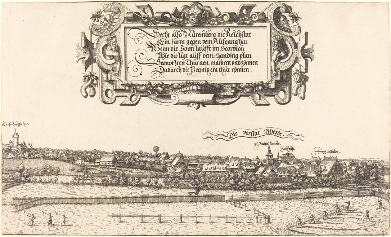 View of Nuremberg from the East [right section] by Hanns Lautensack