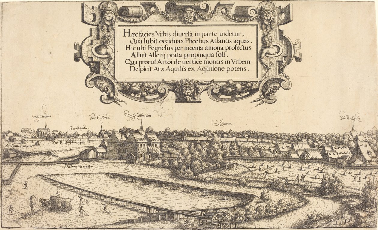 View of Nuremberg from the West (left section) by Hanns Lautensack