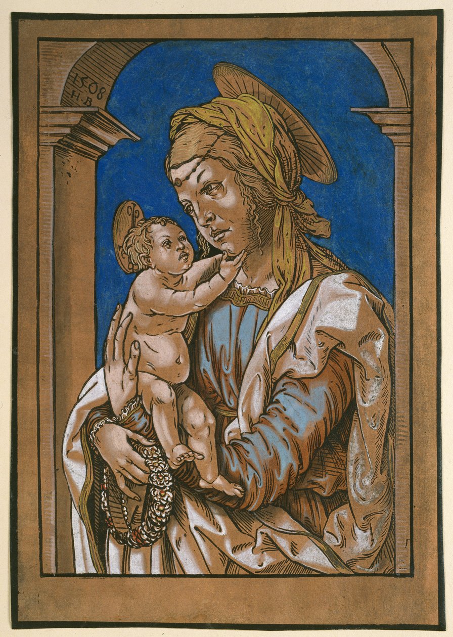 Madonna and Child Under an Arch, 1508 by Hans Burgkmair