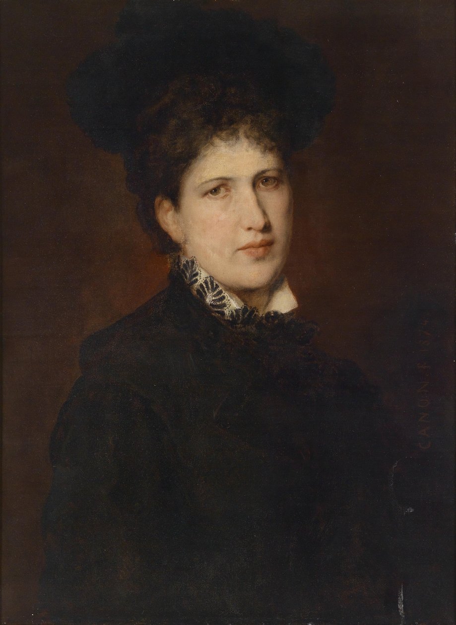 Portrait of a Woman with Hat by Hans Canon