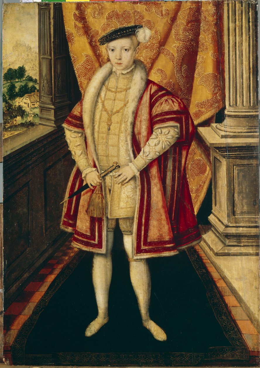 Portrait of King Edward VI by Hans Eworth or Ewoutsz