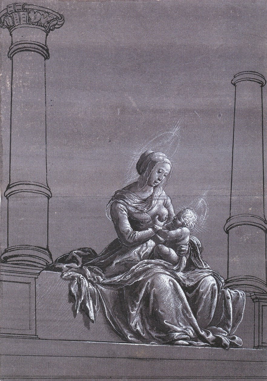 Virgin and Child Between Columns by Hans Holbein der Jüngere